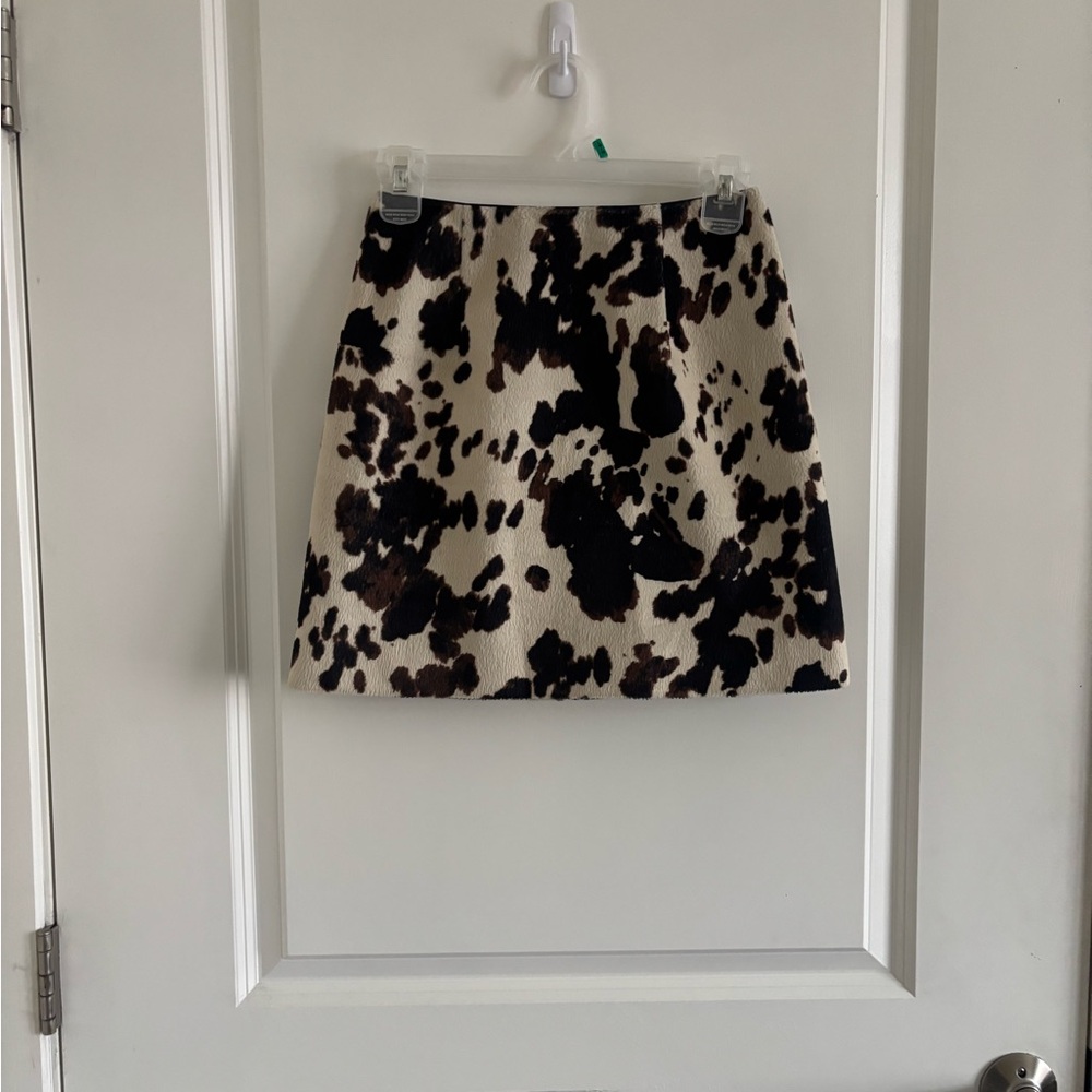 Alexachung Cow Print Skirt - Brown - Mini Skirts - Size 6 UK ( 2 US, XS)
